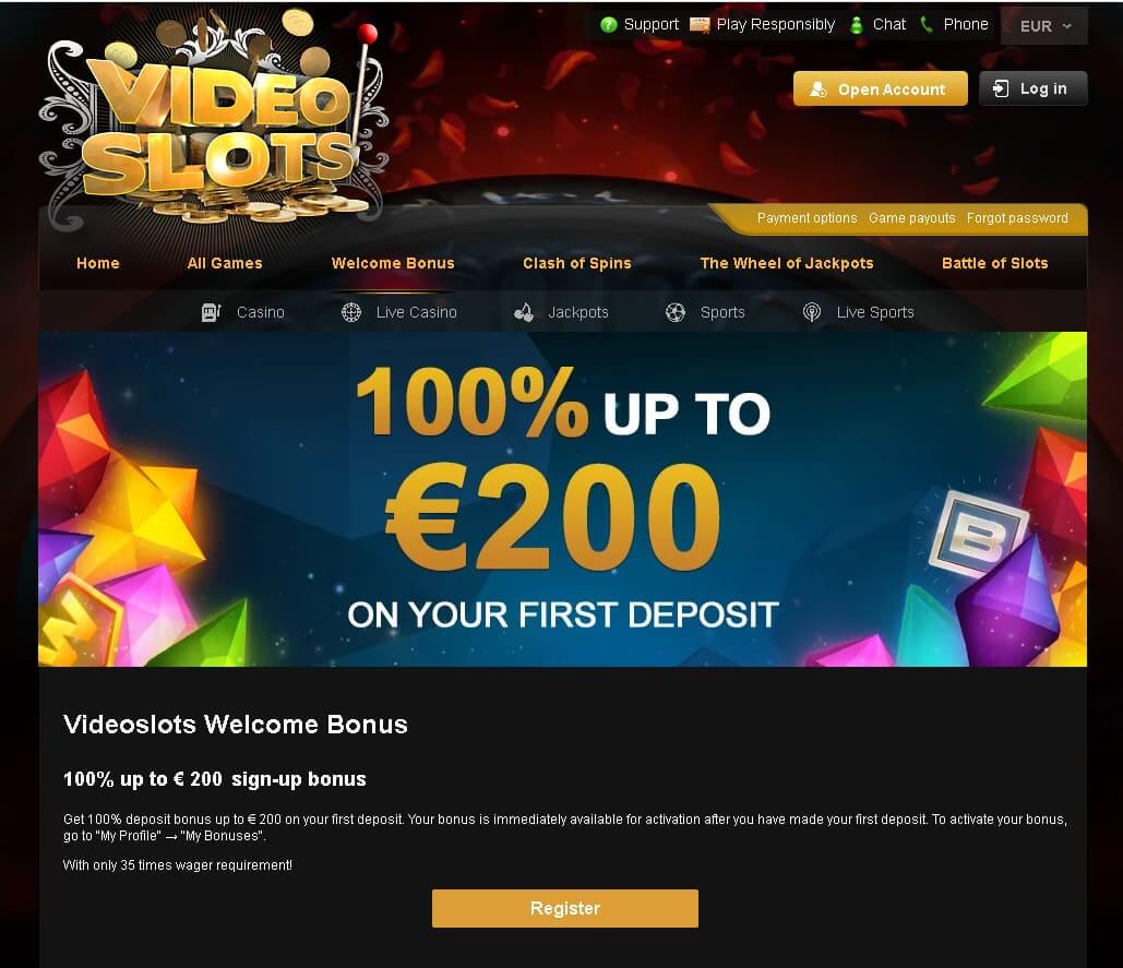 videoslots casino bonukset ja tarjoukset