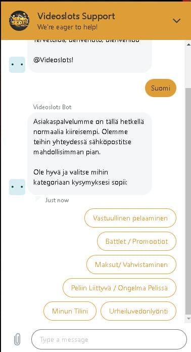 videoslots casino tuki