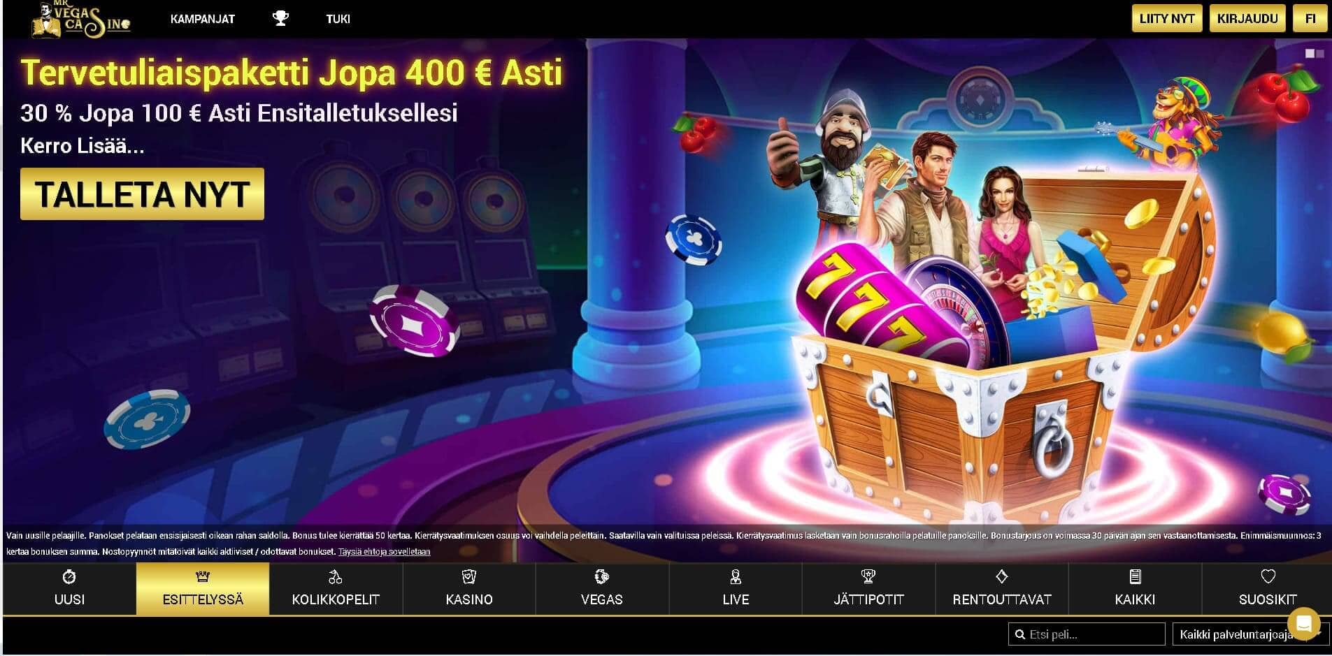 mrvegascasino maksaa ja pelata