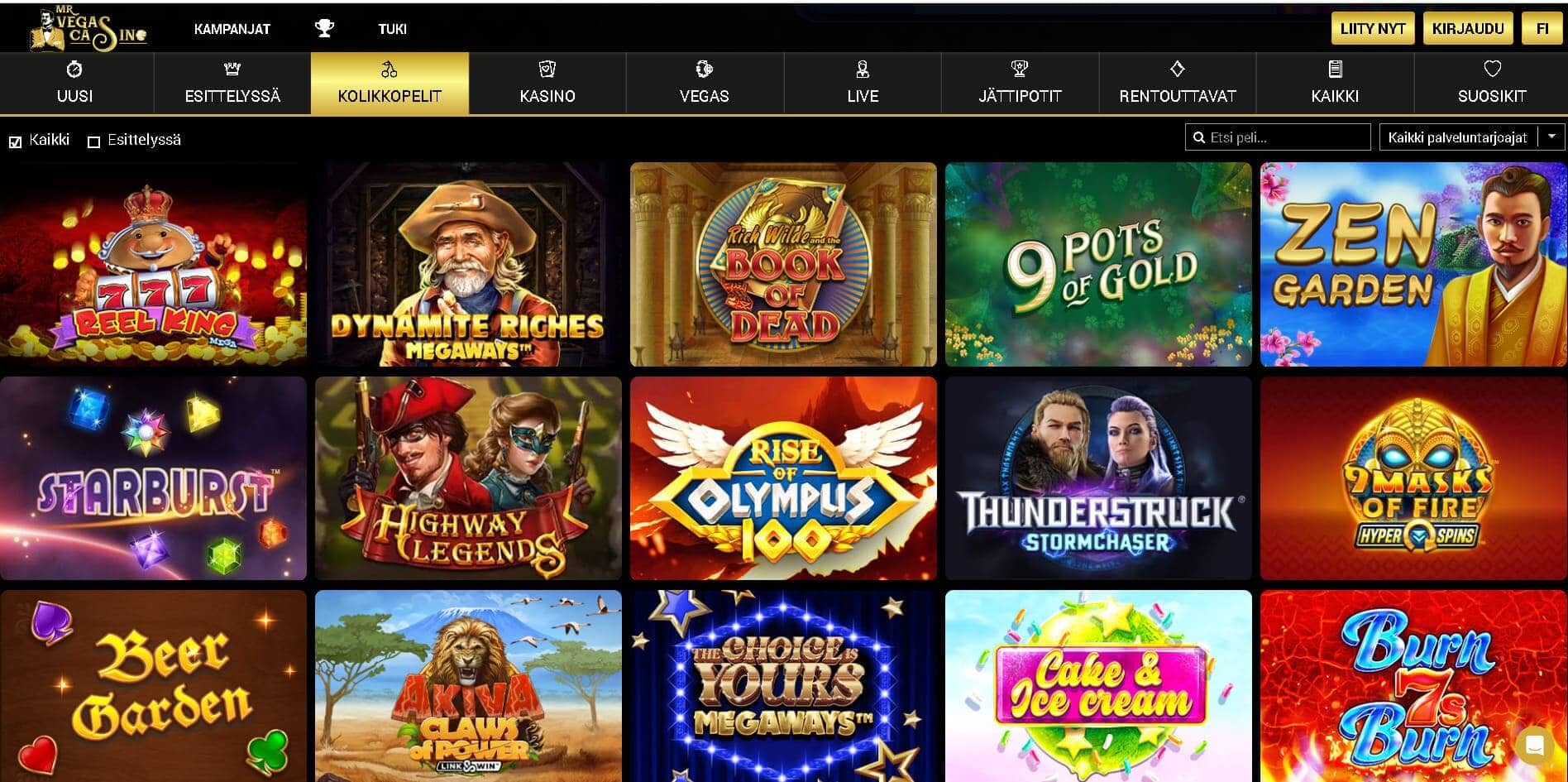 mrvegascasino kolikkopelit