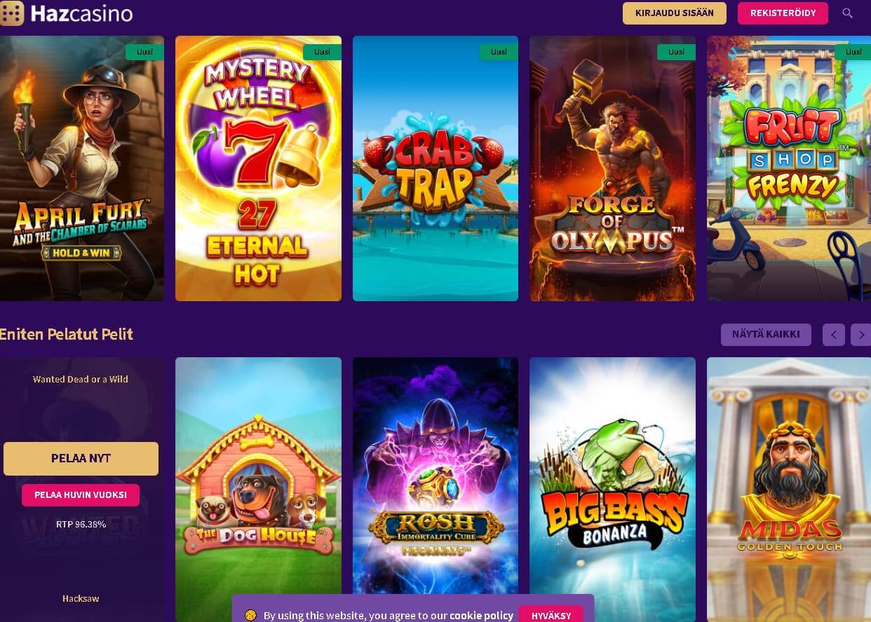 haz casino kolikkopelit