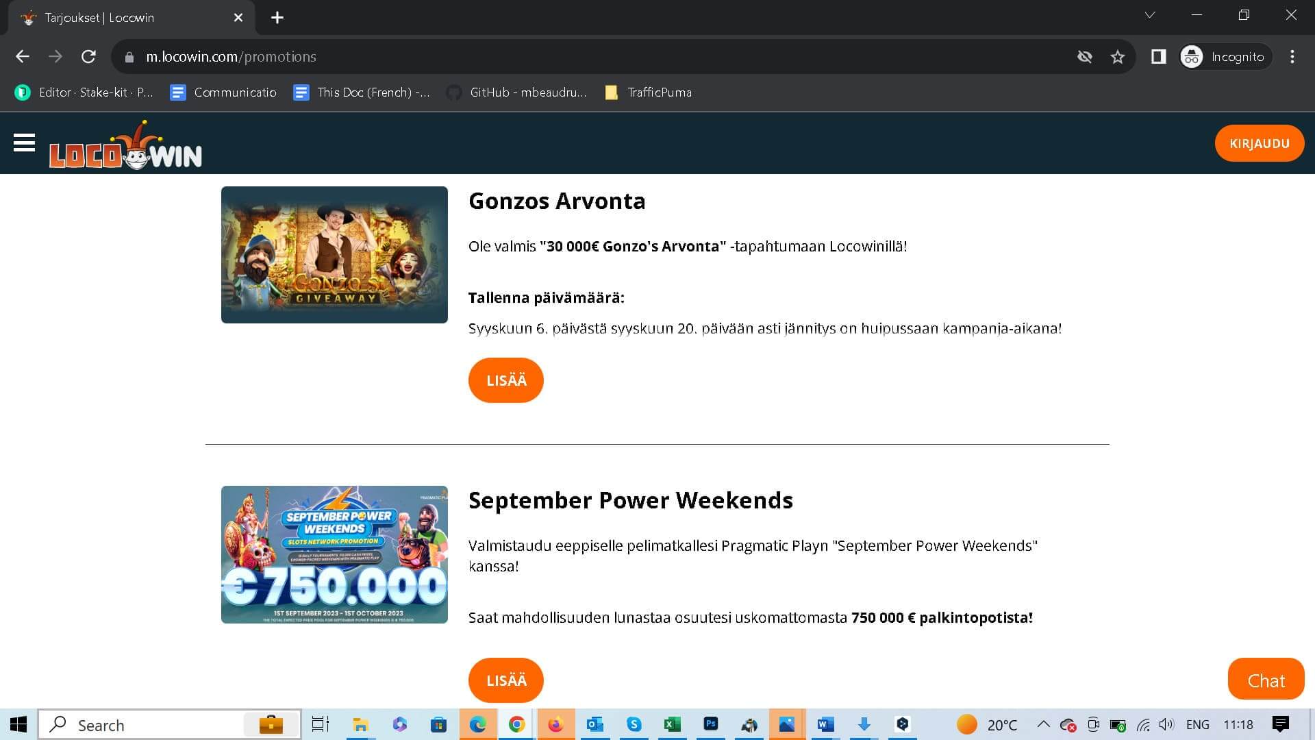 locowin casino bonukset ja tarjoukset