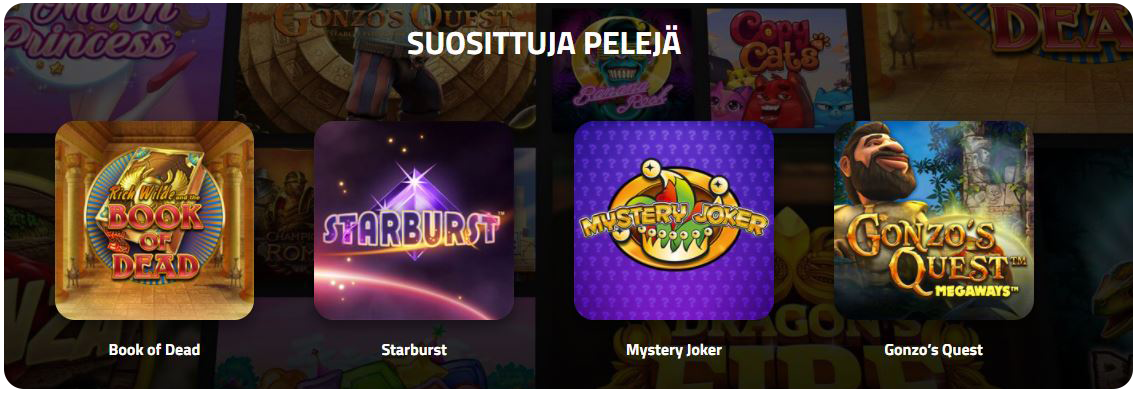 casinojefe suosittuja pelejä