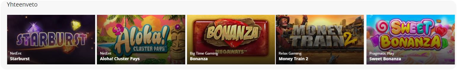 Betive casino pelit