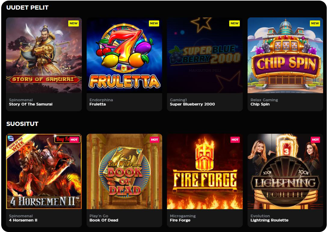 casinobuck kasinopelejä