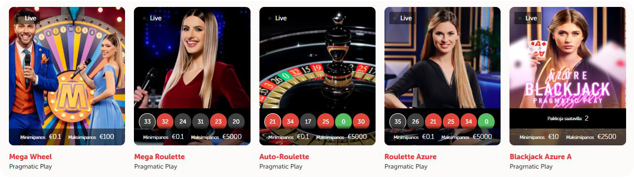 koi casino live -pelit