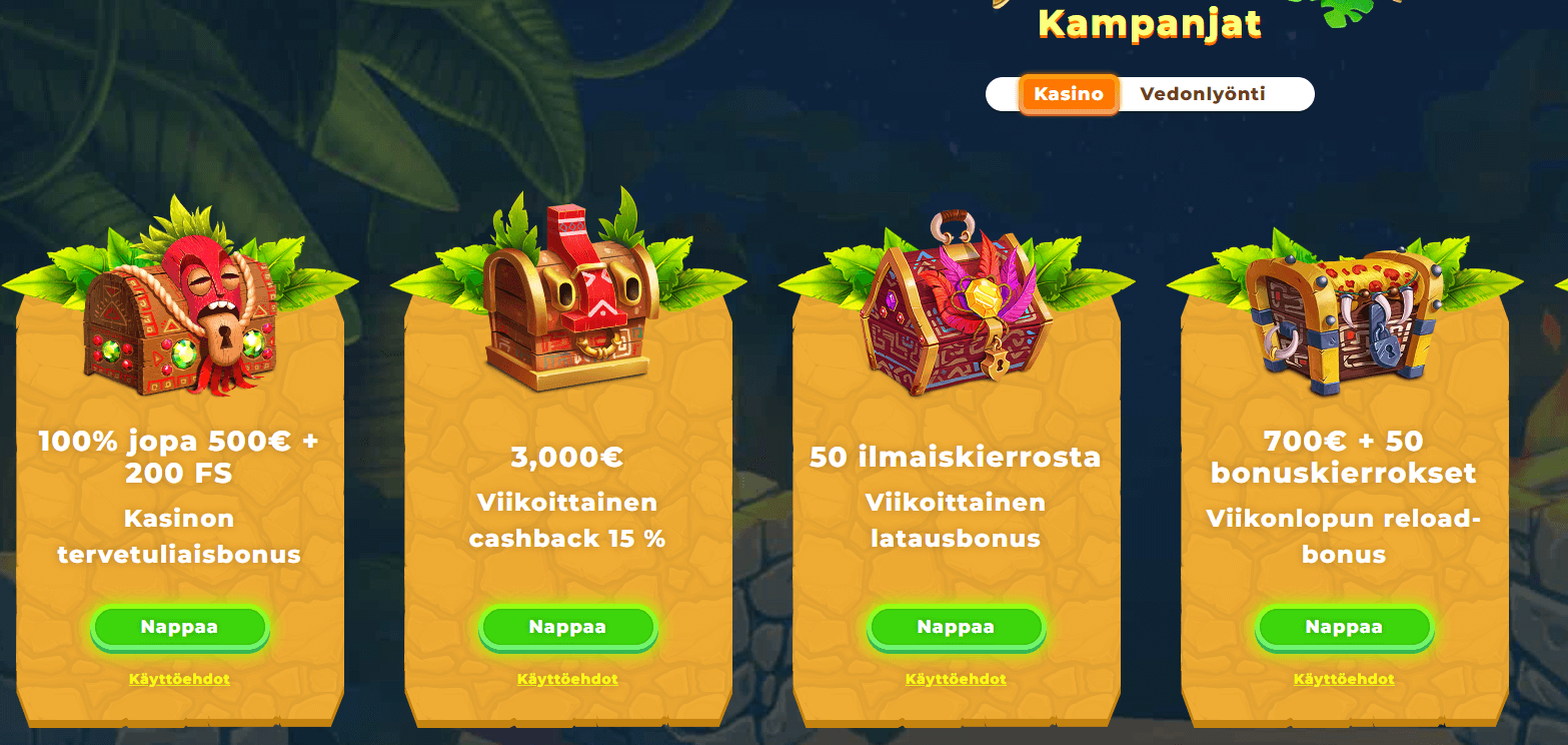 wazamba-kampanjat ja tarjoukset