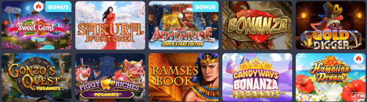 MrLuck Casinon erilaiset pelit