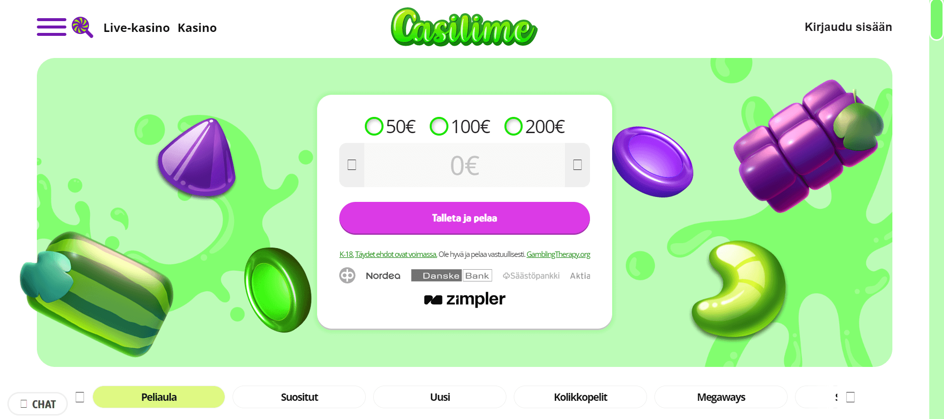 maksa ja pelaa casilime