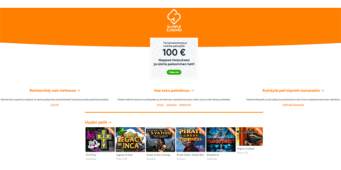 simplecasino maksaa ja pelata