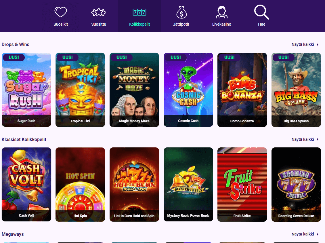 slotbox erilaisia pelejä