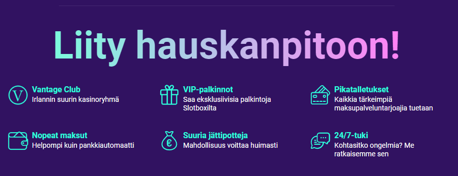 slotbox kasino valikko