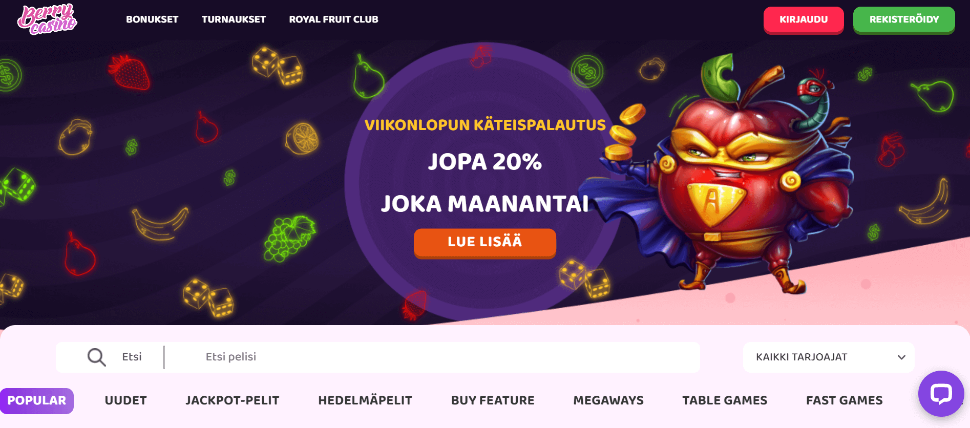 Berry Casino maksaa ja pelata 
