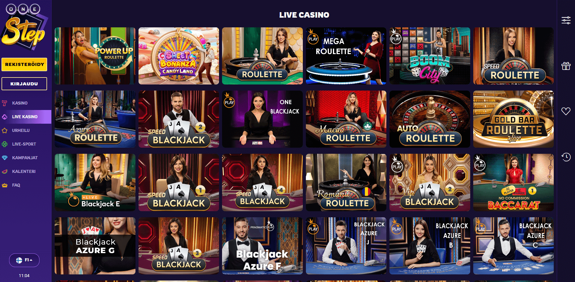 one step casino live casino