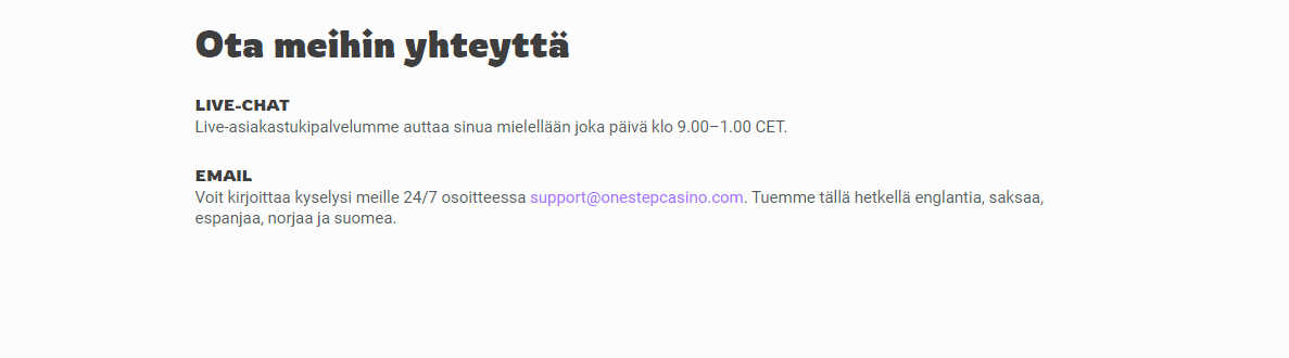 one step casino tuki