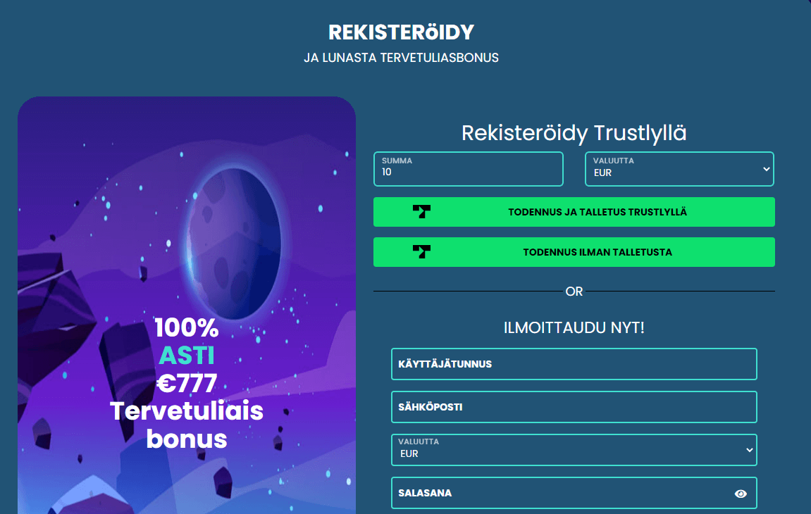 tournaverse tervetuliaisbonus