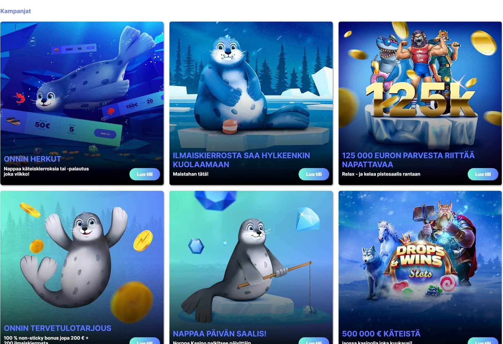 norppa casino bonukset ja tarjoukset