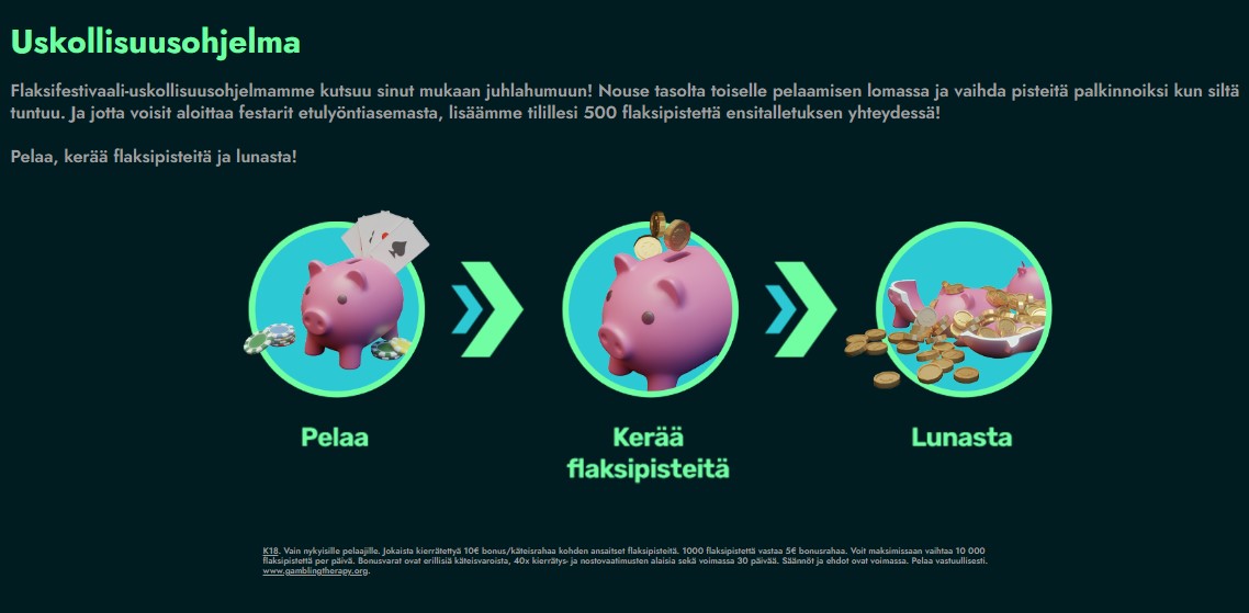 flaksi kasino bonukset ja tarjoukset