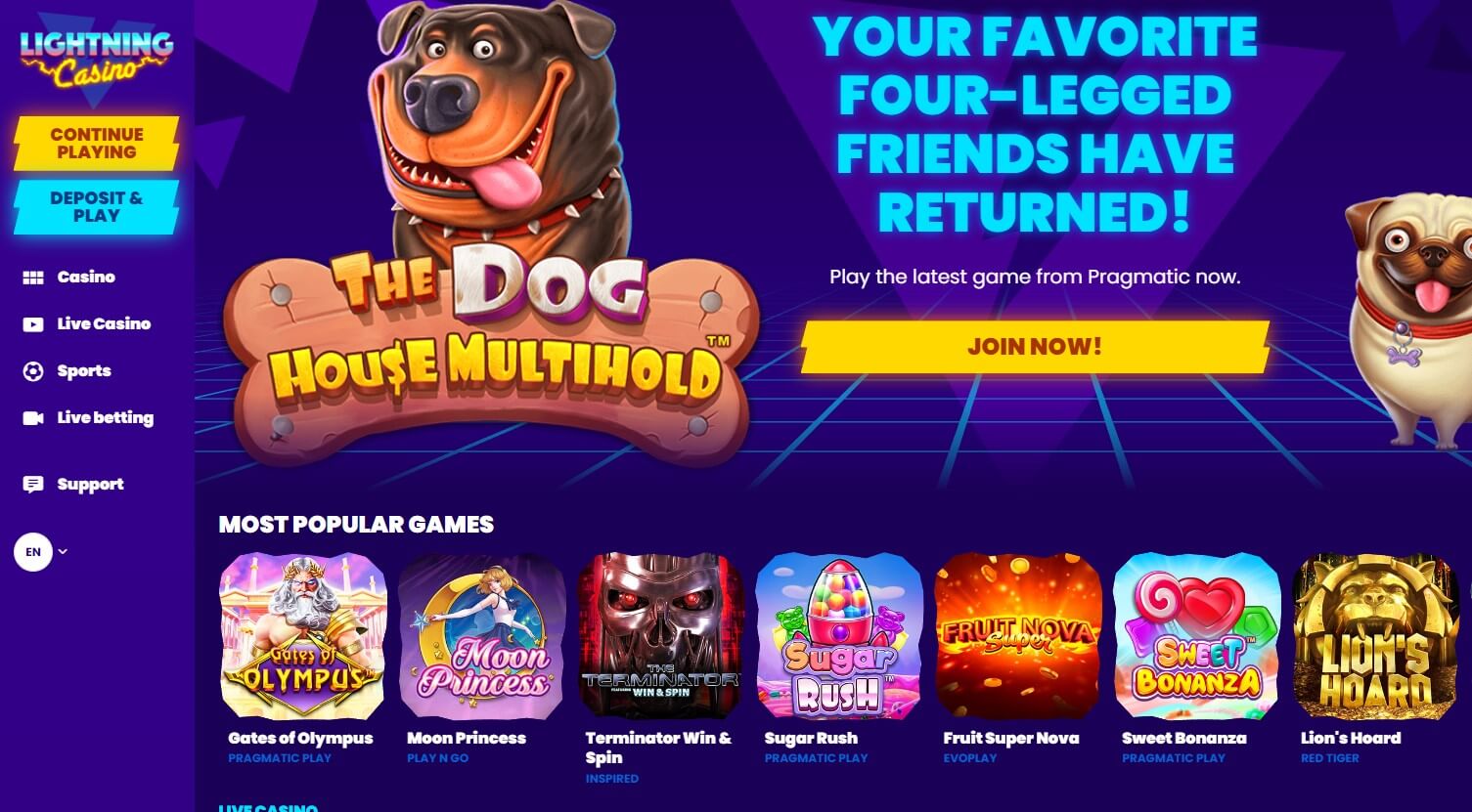 lightning casino maksaa ja pelata