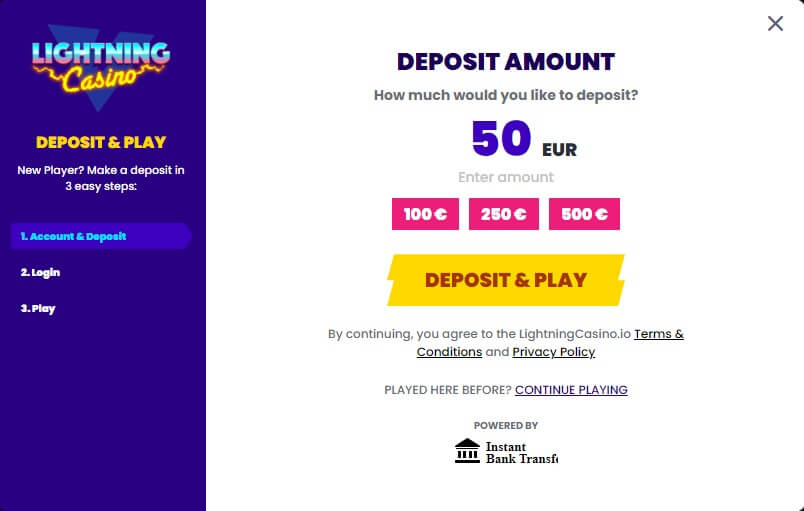 lightning casino tallettaa ja pelata