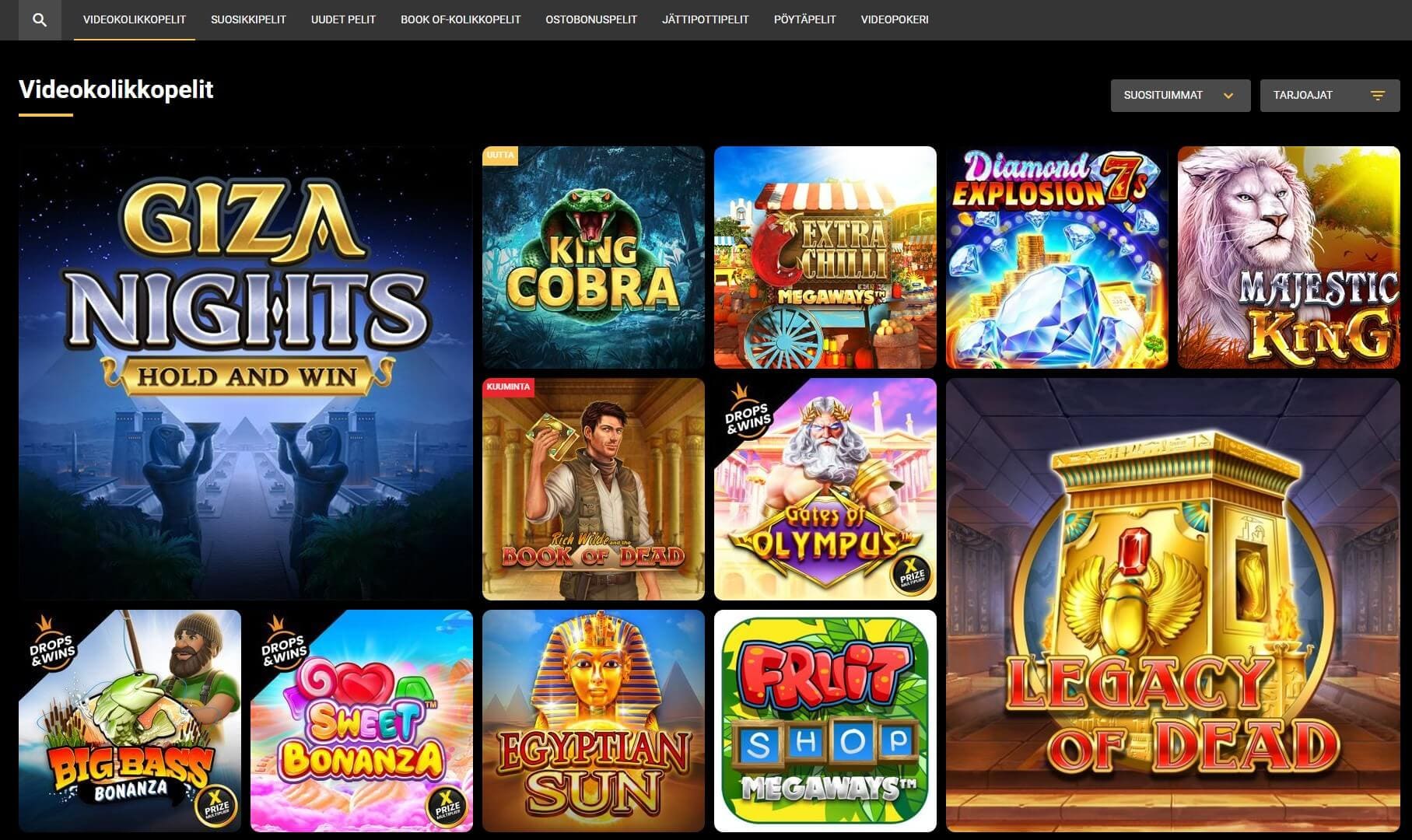 olympusbet casino kolikkopelit