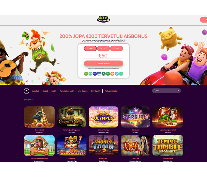 slot paradise maksaa ja pelata
