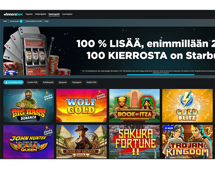 winners casino bonukset ja tarjoukset