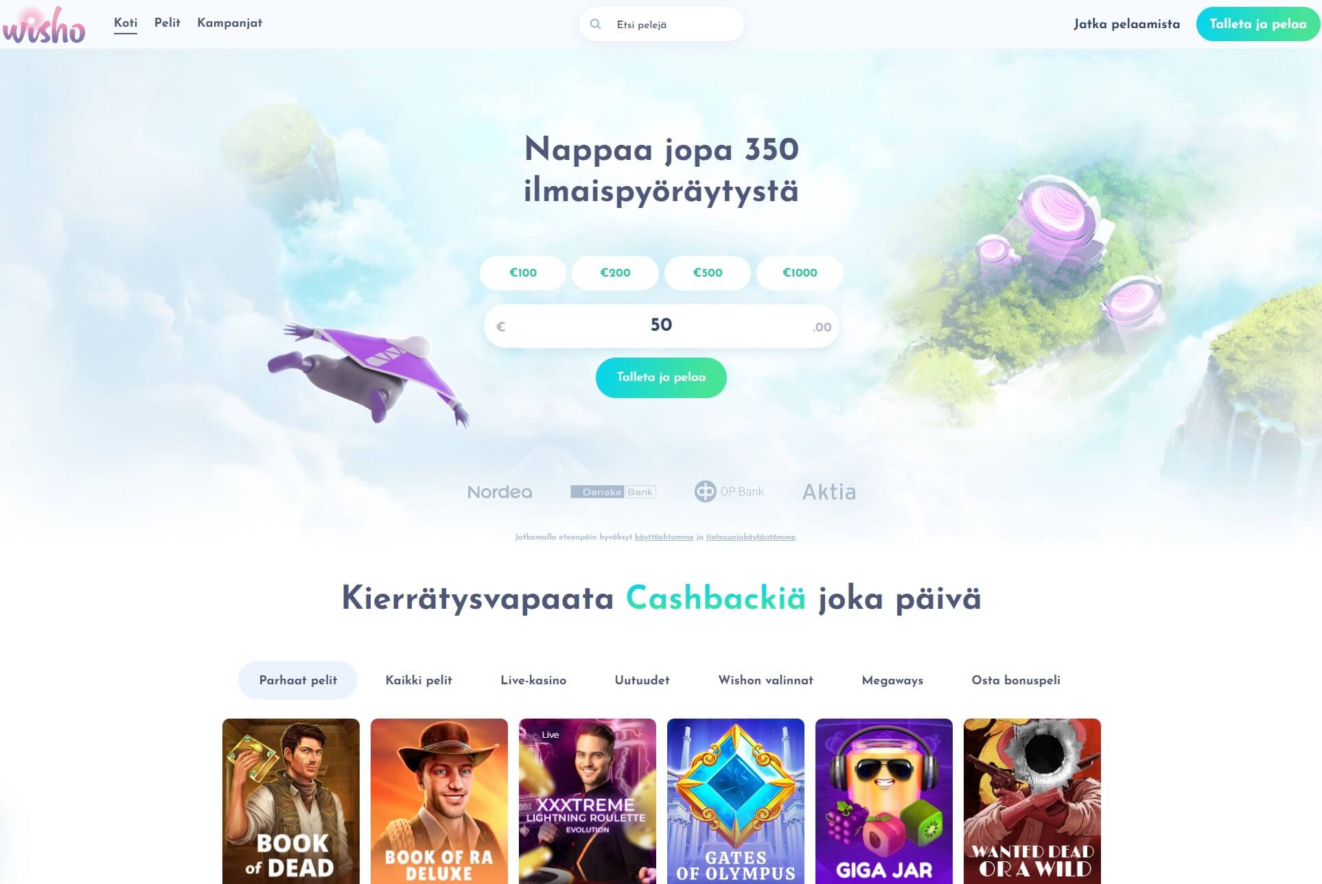 wisho kasino maksaa ja pelata