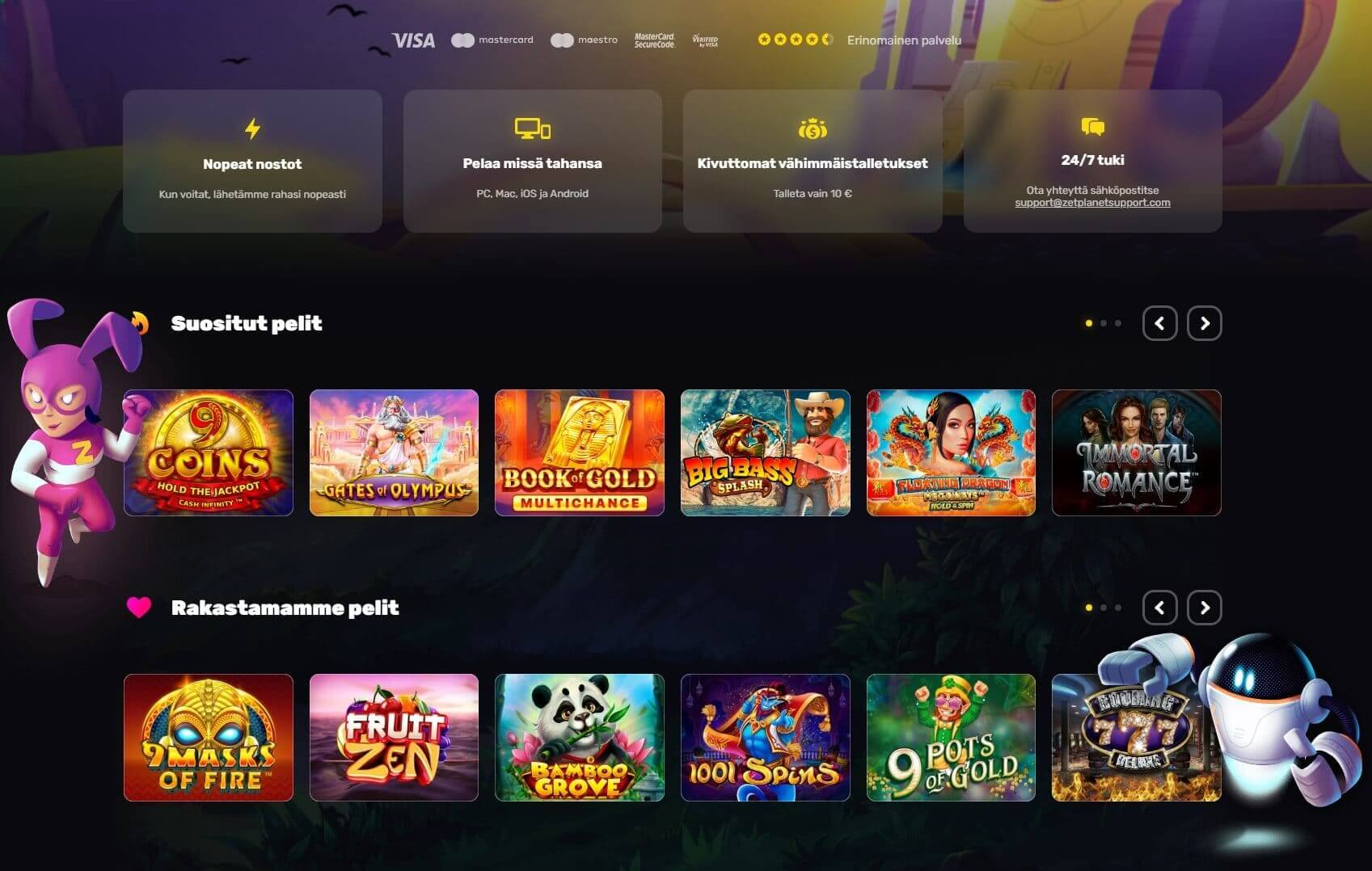 zet planet casino maksaa ja pelata