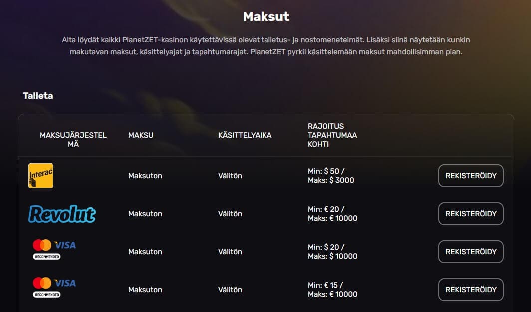 zet planet casino tallettaa ja pelata