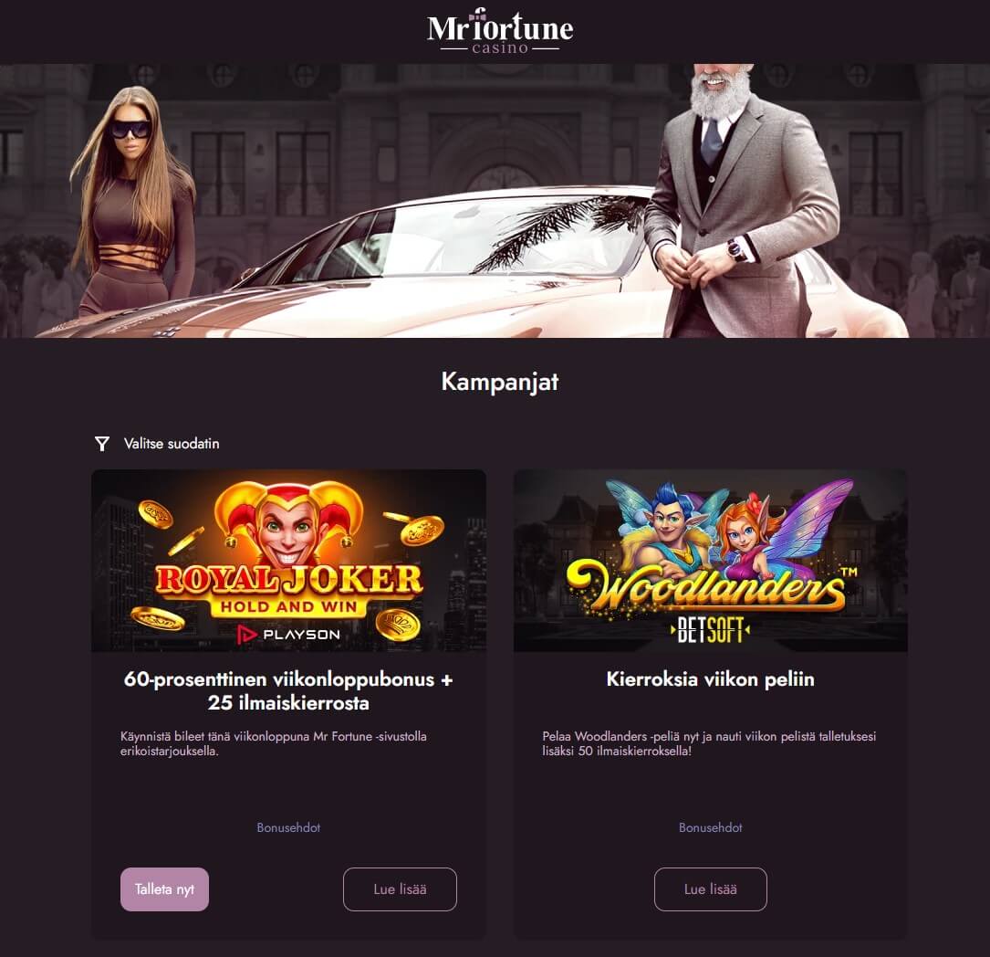 mr fortune casino bonukset ja tarjoukset