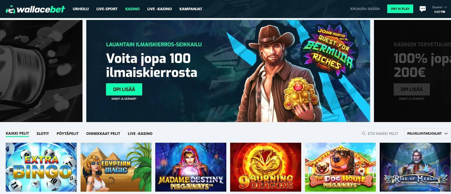 wallacebet casino maksaa ja pelata