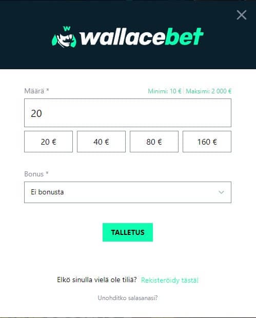 wallacebet casinotallettaa ja pelata