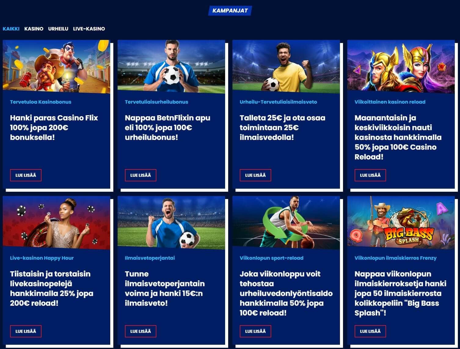 betnflix kasino bonukset ja tarjoukset
