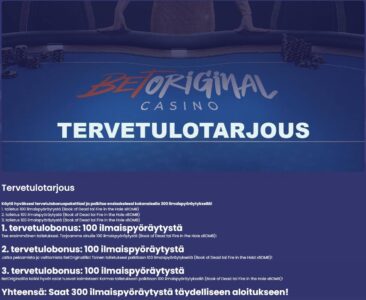 betoriginal casino bonukset ja tarjoukset