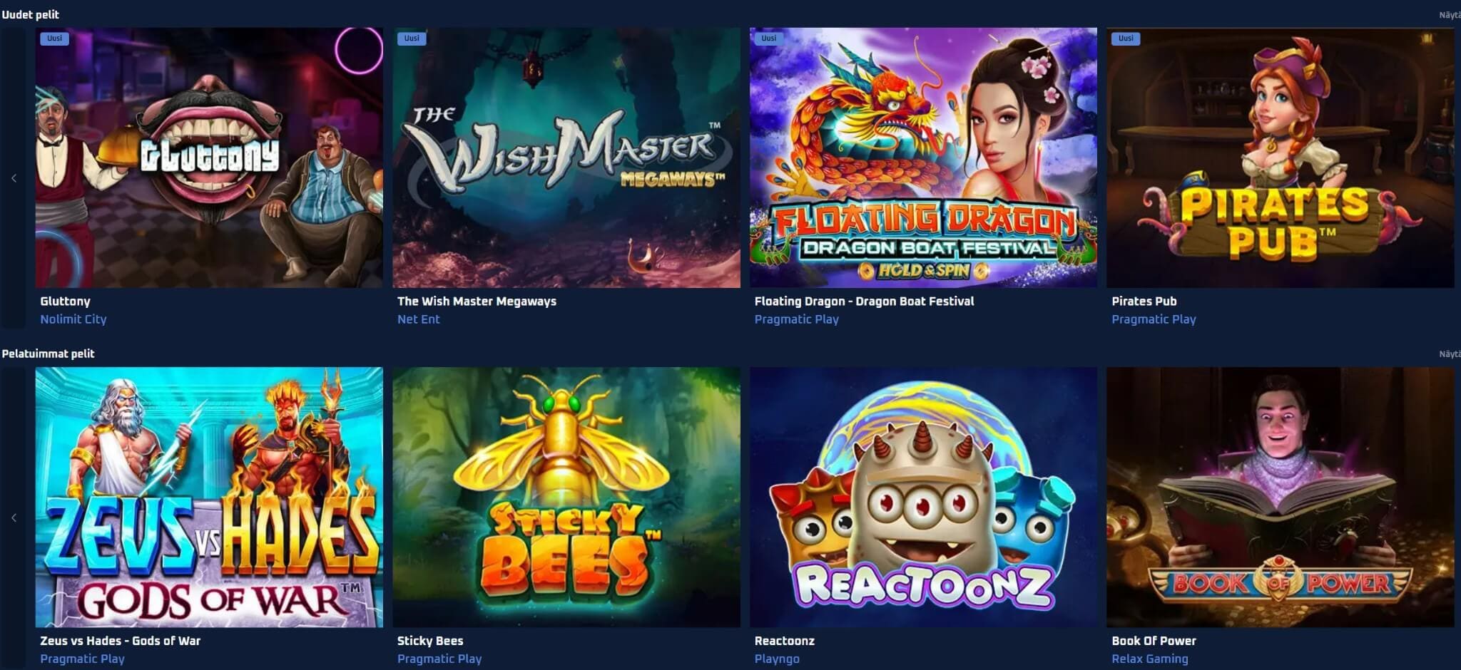 lataamo casino kolikkopelit