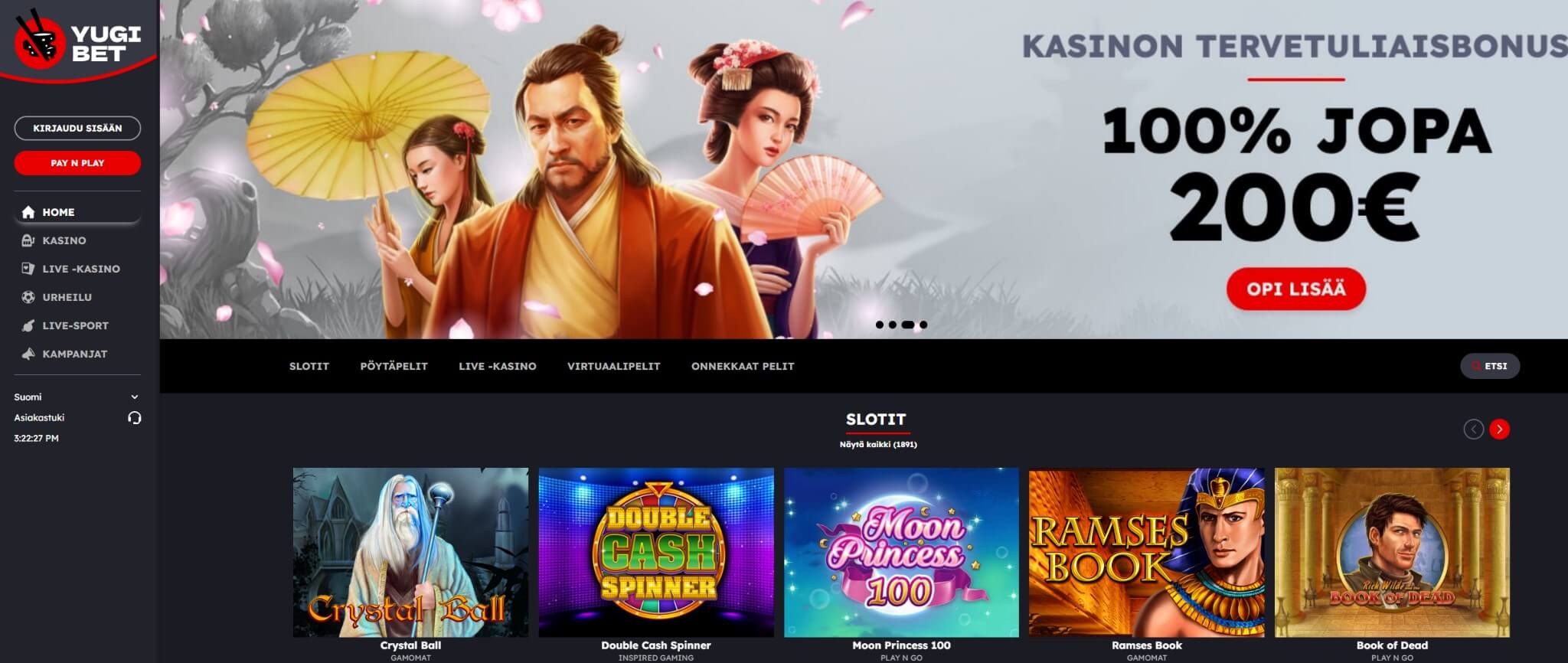 yugibet kasino maksaa ja pelata