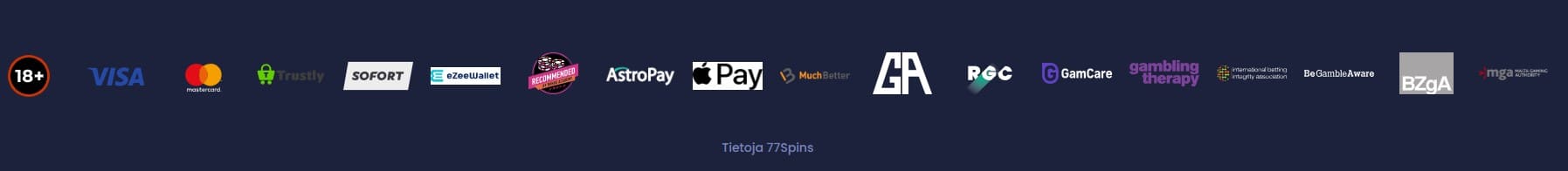 77spins casino pankkitoiminta