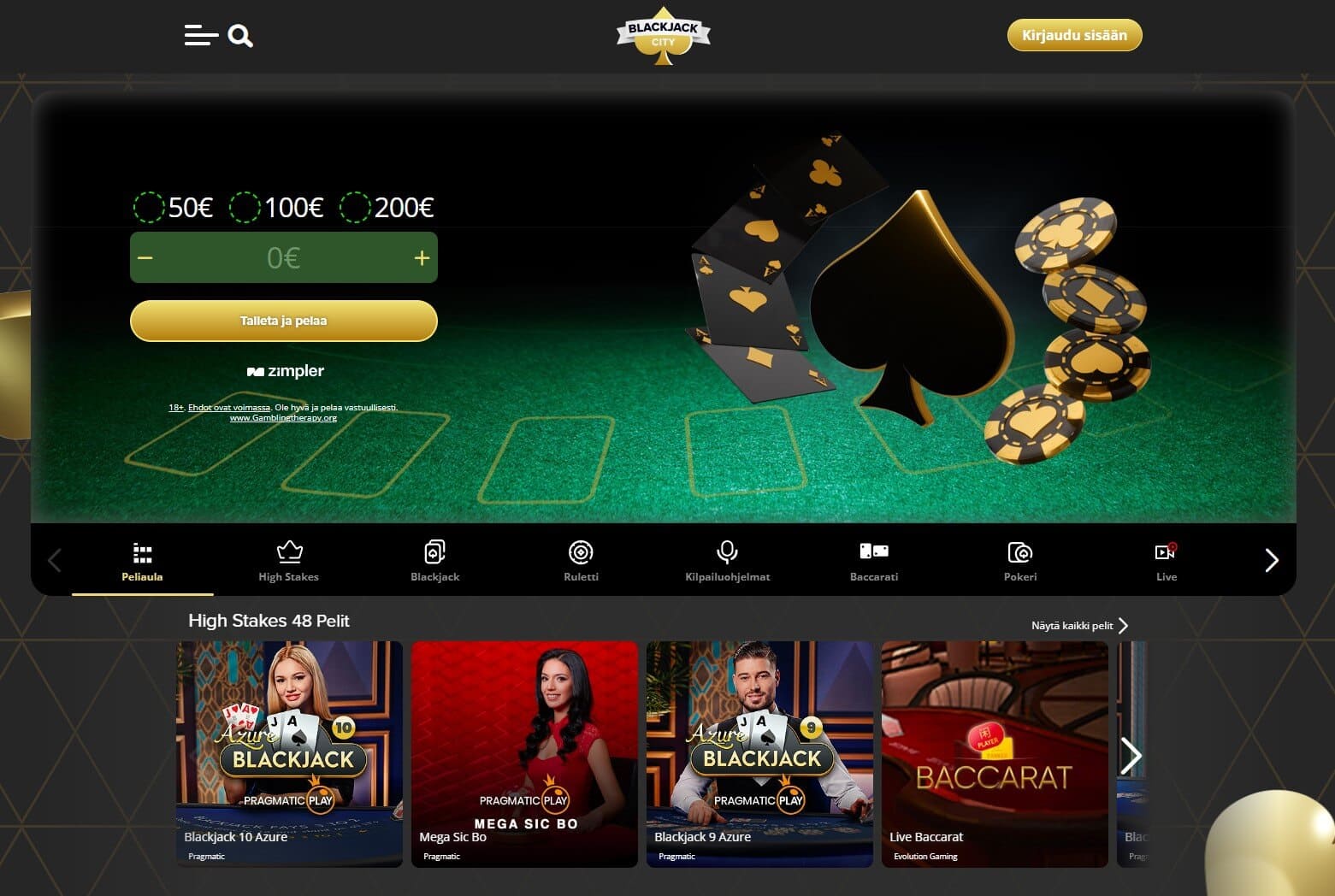 blackjack city kasino maksaa ja pelata
