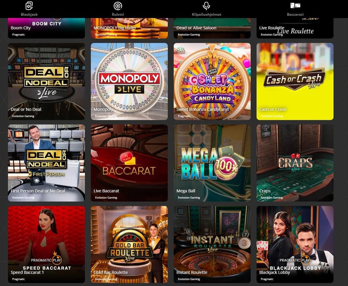 blackjack city kasino kolikkopelit
