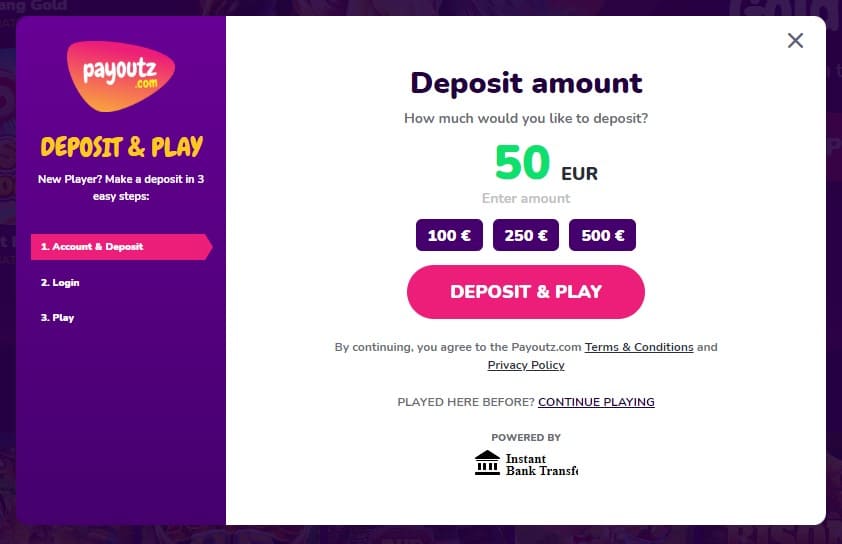 payoutz kasino tallettaa ja pelata