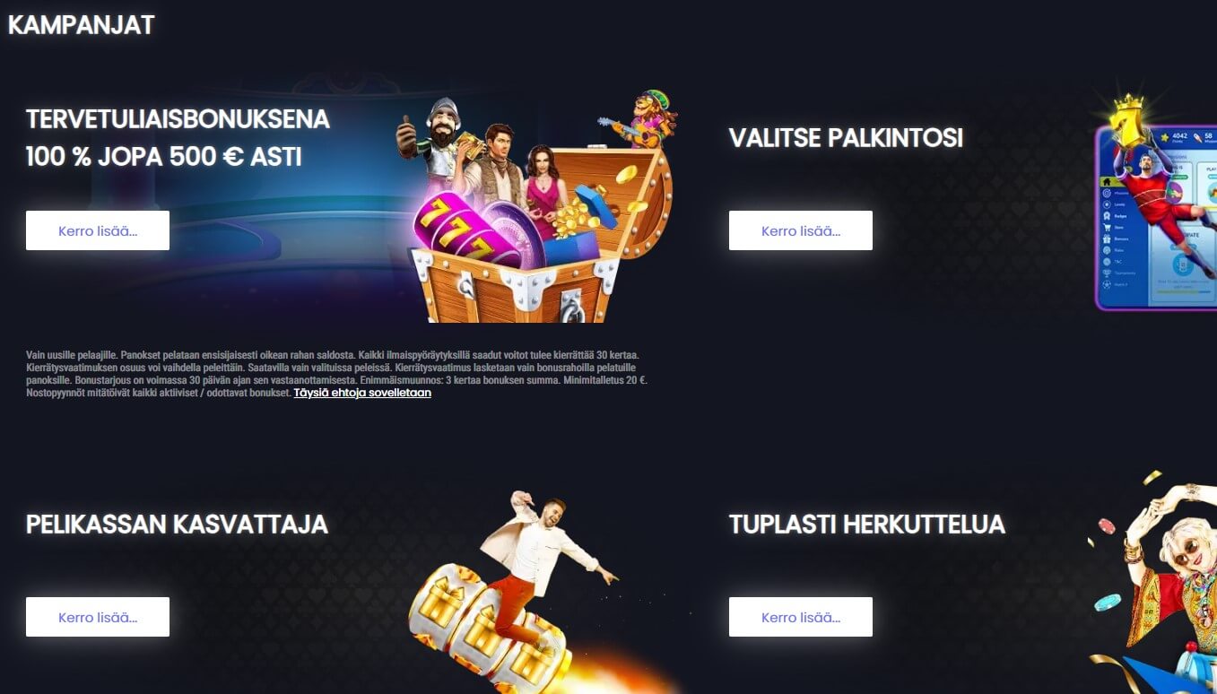 betreels casino bonukset ja tarjoukset