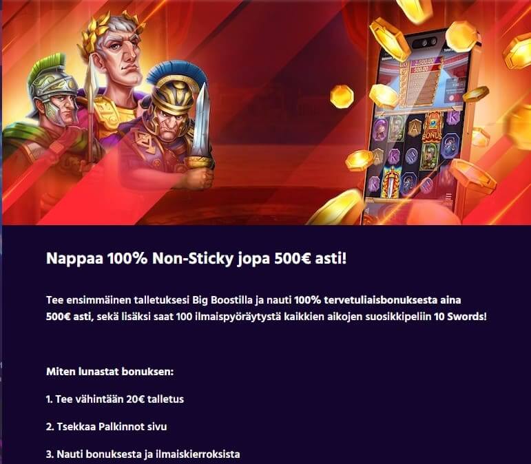 big boost kasino bonukset ja tarjoukset