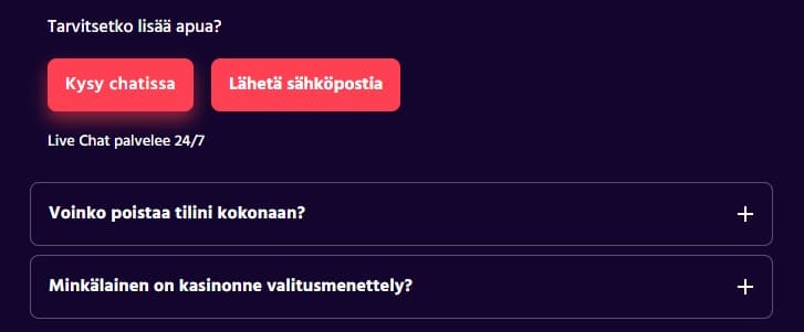 big boost kasino tuki