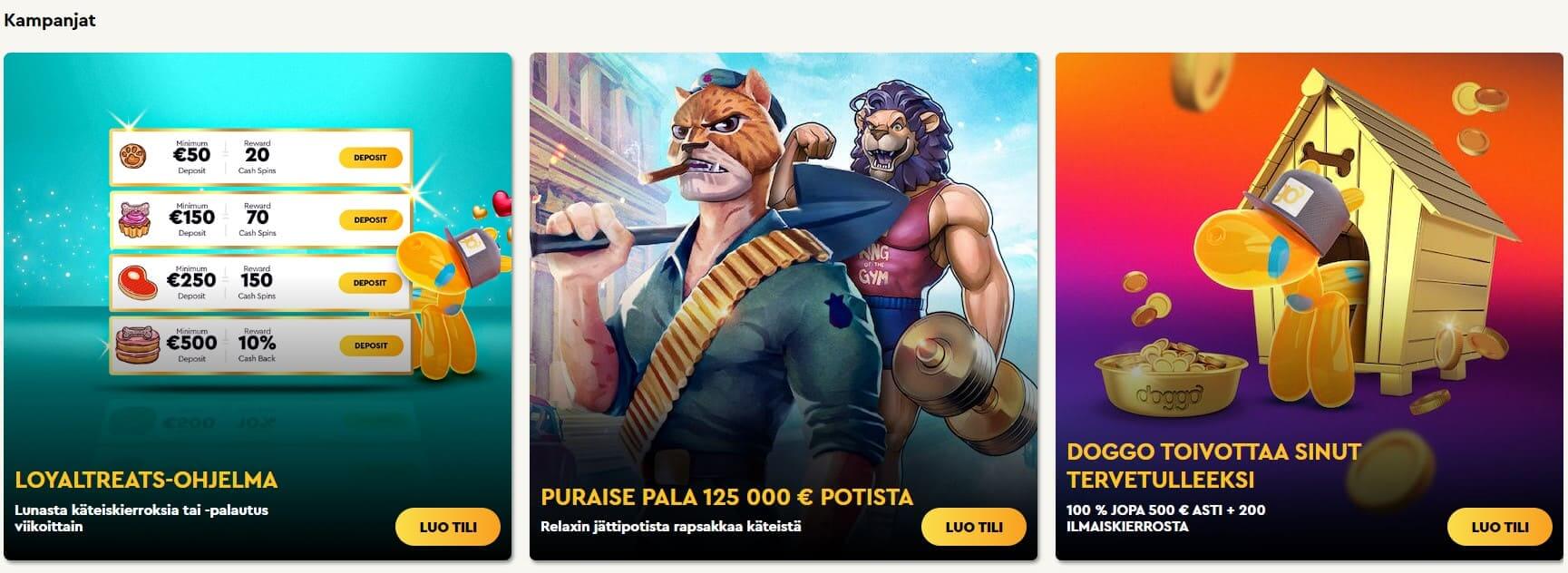 doggo casino bonukset ja tarjoukset