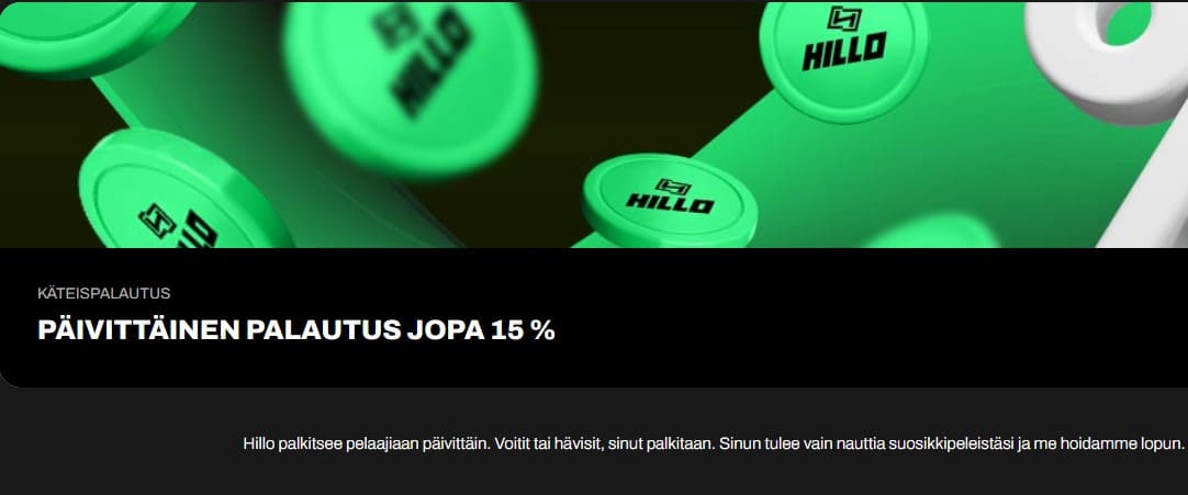 hillo kasino cashback