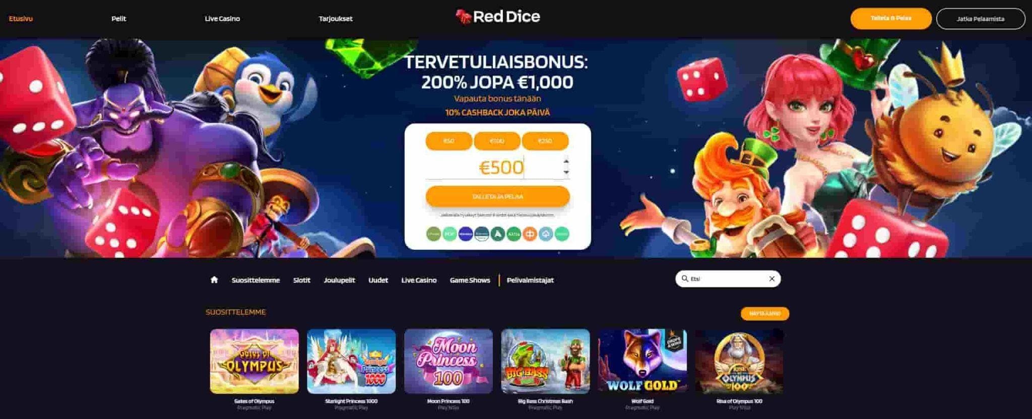 red dice casino maksaa ja pelata