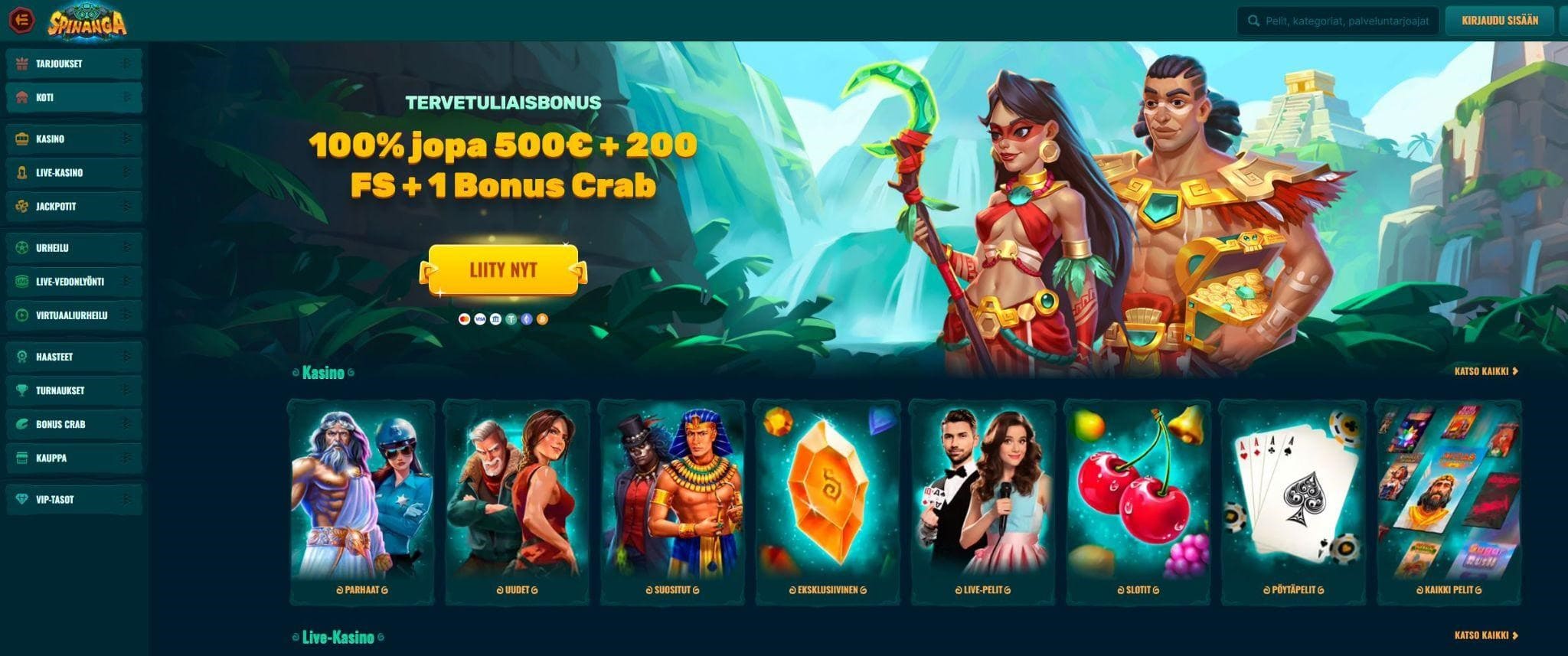 spinanga casino maksaa ja pelata