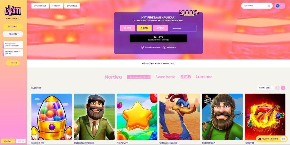 lysti casino maksaa ja pelata
