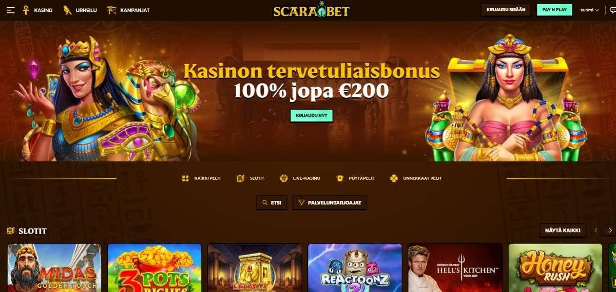 scarabet kasino maksaa ja pelata
